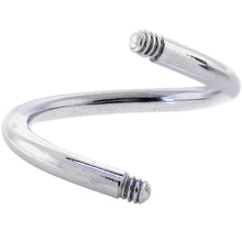 14G Threaded 316l Stainless Steel Spiral Twist Shaft 7/16