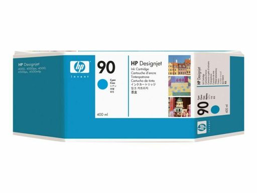 New, Pre-Owned - HP 90 400-ml (C5061A) Cyan Ink Cartridge