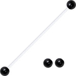 Pregnant Belly Button Ring With Black UV Ends