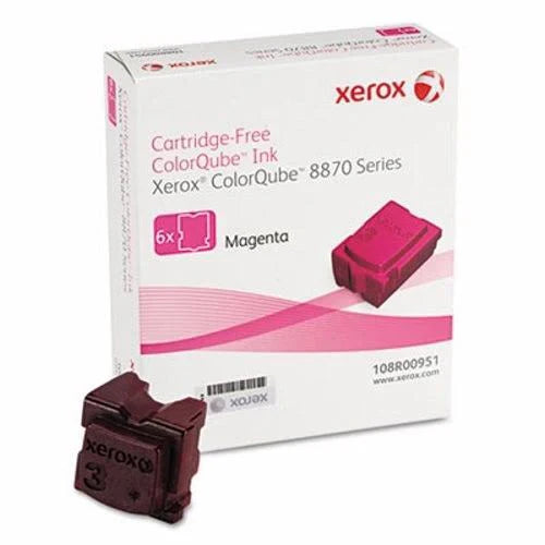 New, Pre-Owned - Xerox ColorQube 8870 / 8880 Magenta Solid Ink Pack (6 Sticks), 108R00951