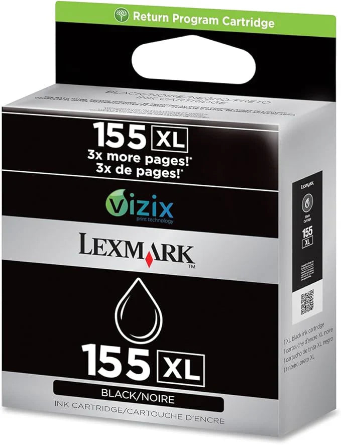 New, Pre-Owned - Lexmark 155XL High Yield Ink Cartridge, 14N1619