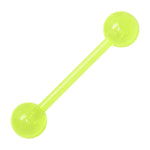 Bioplast Green Glow In The Dark Barbell Tongue Ring