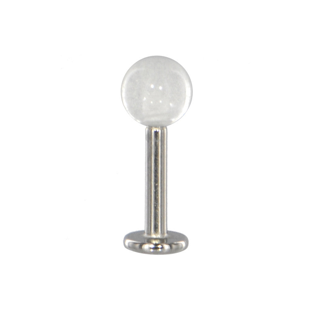 Clear Glow-In-The-Dark Labret