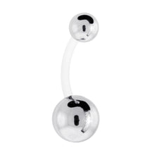 Stainless Steel Ball Bioplast Belly Ring