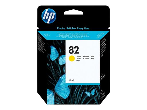 New, Pre-Owned - HP 82 69-ml (C4913A) Yellow Ink Cartridge