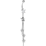 Crystalline Gem Cosmic Star Dangle Belly Ring