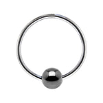 18G 1/2 Hematite Bead BCR Captive Ring