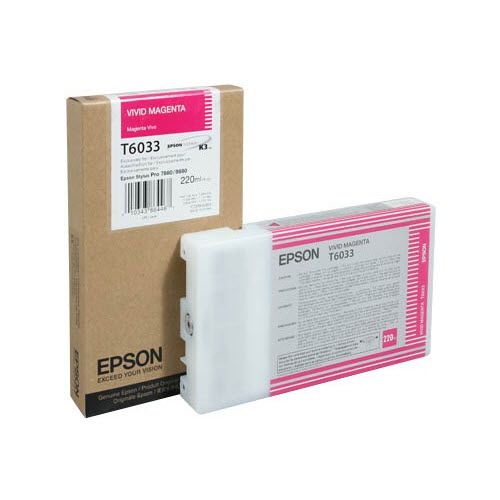 New, Pre-Owned - Epson T6033 Vivid Magenta Ink Cartridge