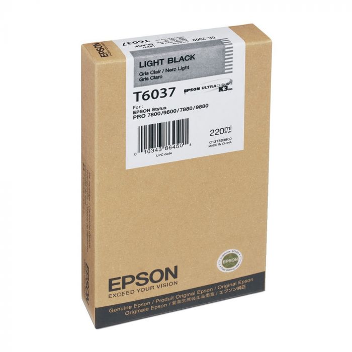 New, Pre-Owned - Epson T6037 Light Black Ink Cartridge
