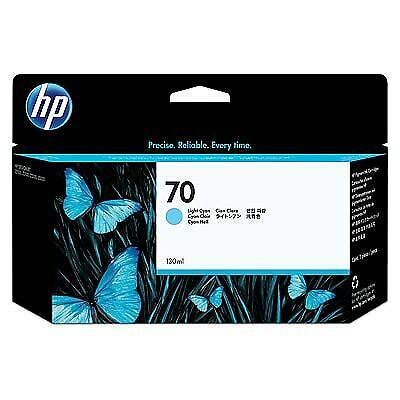 New, Pre-Owned - HP 70 130-ml (C9390A) Light Cyan Ink Cartridge