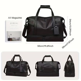 Durable Large Weekender Bag with Shoe Compartment