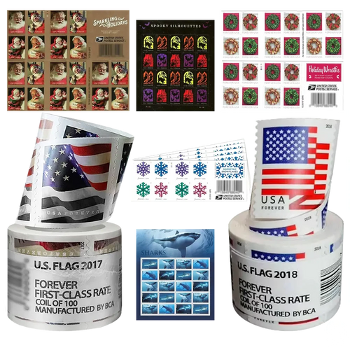 USPS First-Class Forever Postage Stamps Mystery Bundle/ Assortment - 100 Count USA