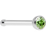 Peridot Nose Bone Created with Crystals