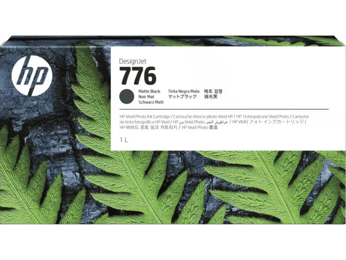 New, Pre-Owned - HP 776 High Yield Matte Black Ink Cartridge, 1XB12A