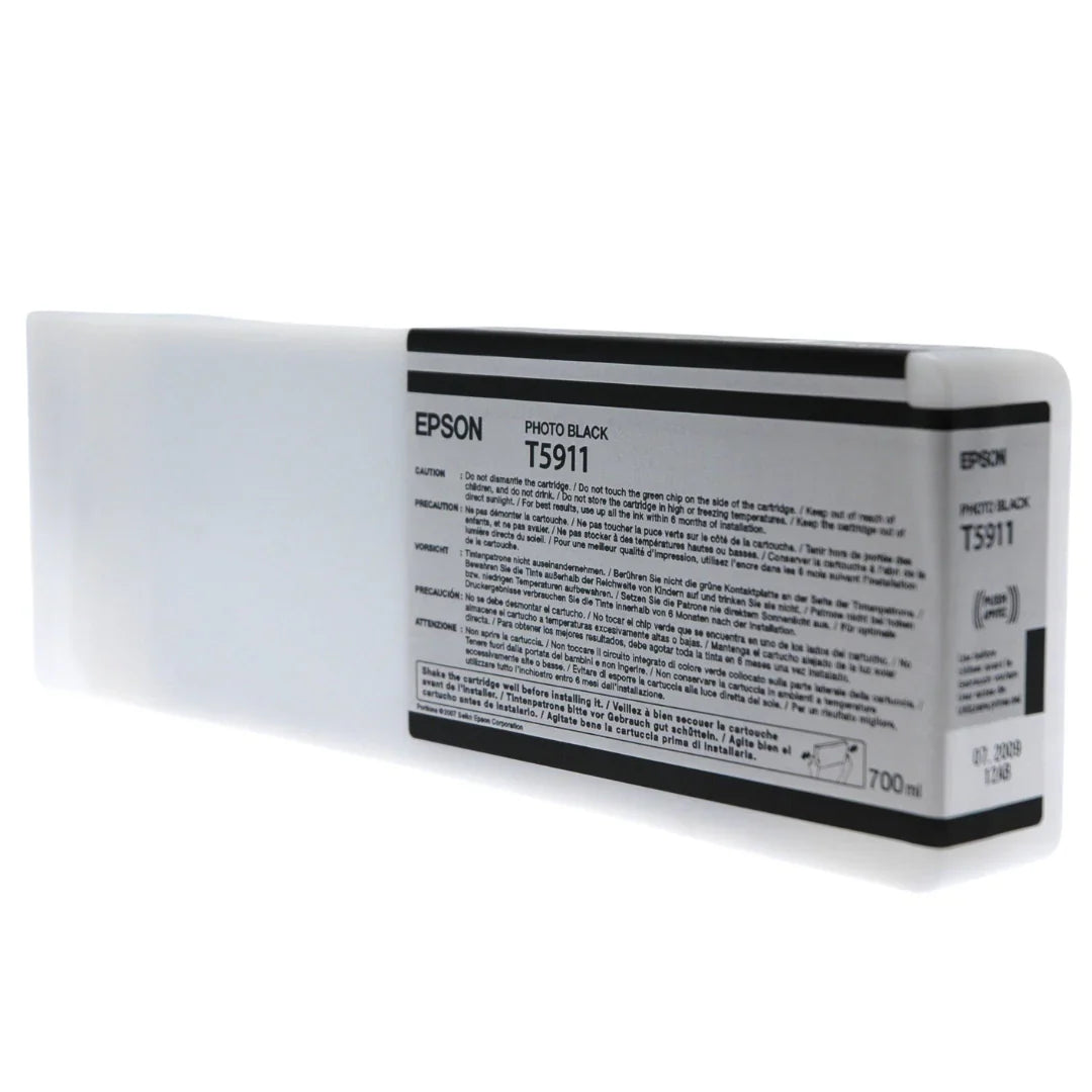 New, Pre-Owned - Epson T5911 Photo Black UltraChrome K3 Ink Cartridge, T591100