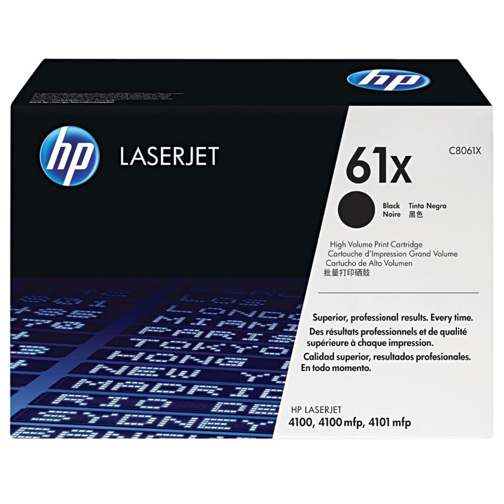 New, Pre-Owned - HP 61X High Yield Black Toner Cartridge, C8061X (10k pages)