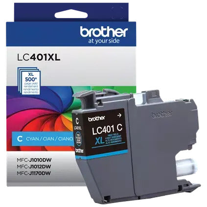 New, Pre-Owned - Brother LC401XL High Yield Cyan Ink Cartridge