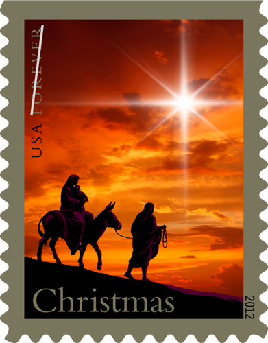 2012 Holy Family Christmas Forever postage stamp