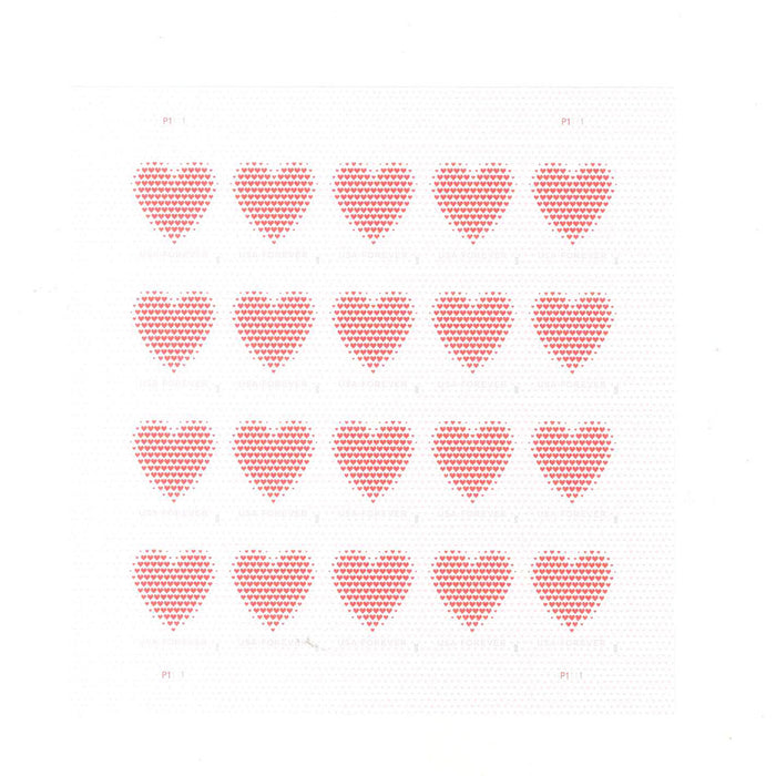 2020 Made of Hearts LOVE Forever postage stamps, 20 or 100 count