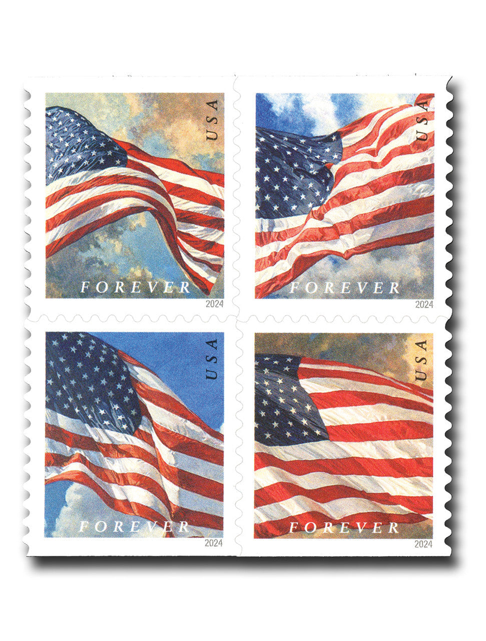2024 U.S. Flag Forever postage stamps booklet, 100 count