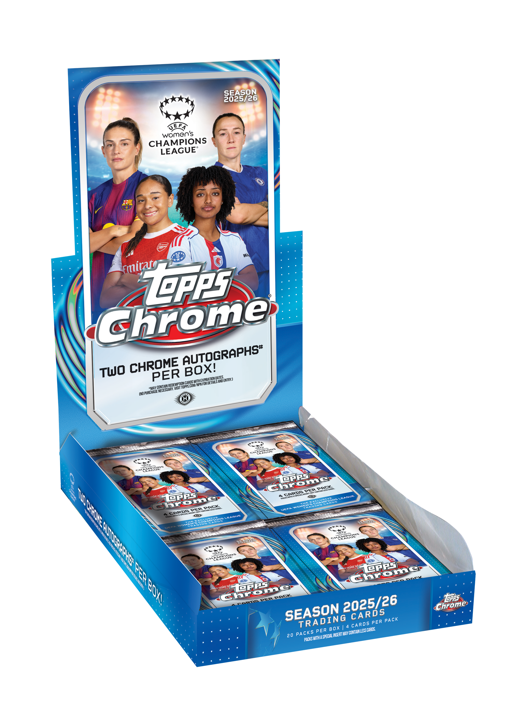 2025-26 Topps Chrome UEFA Women's Champions League Hobby Box