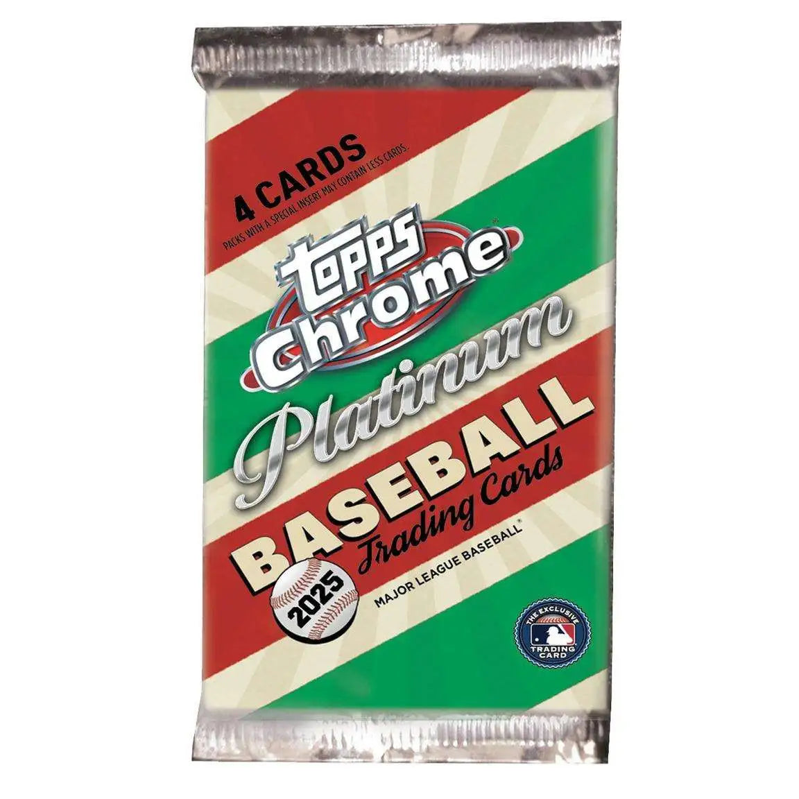 2025 Topps Chrome Platinum Baseball Blaster Pack (4 Cards)