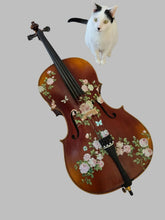 Rose Delight Cello Outfit | Pearl & Crystal Tailpiece, Brazilwood Bow & Case