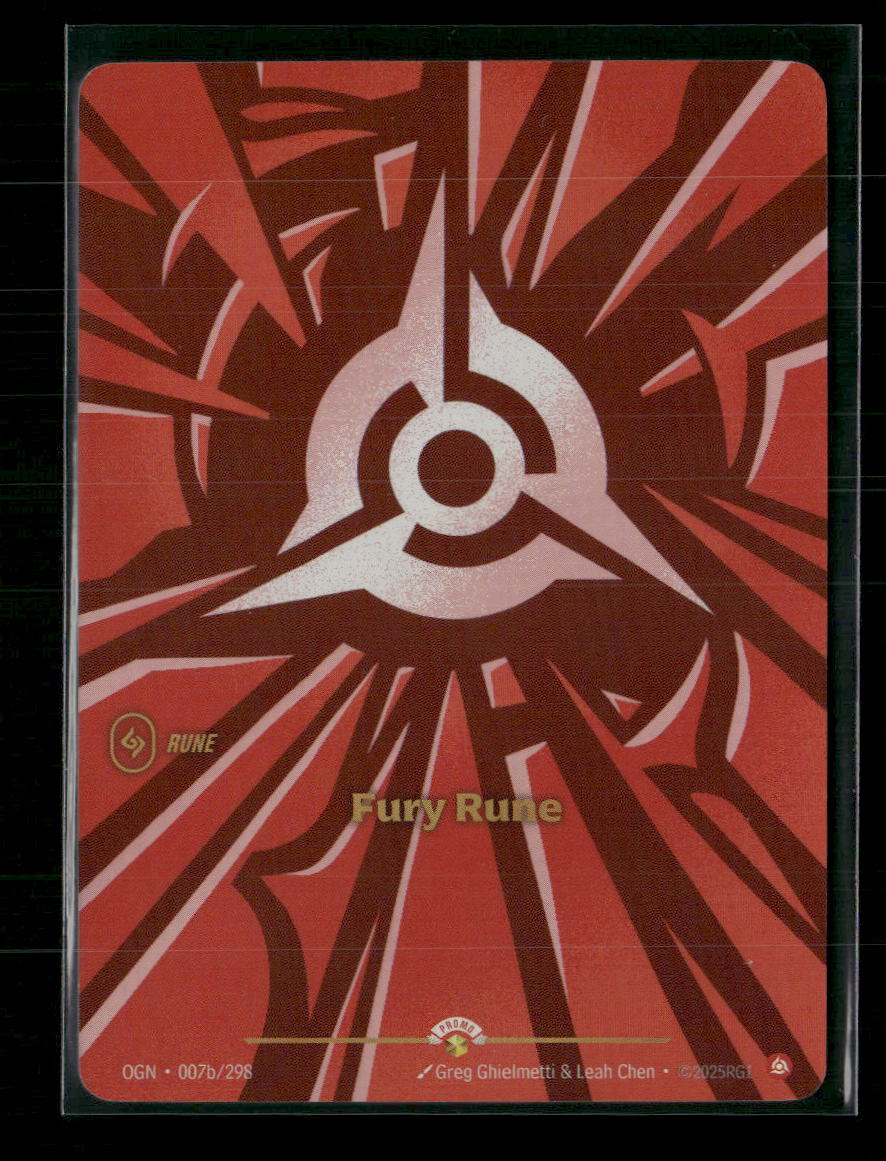 Fury Rune #007b/298 Foil - Riftbound Organized Play Promotional Cards