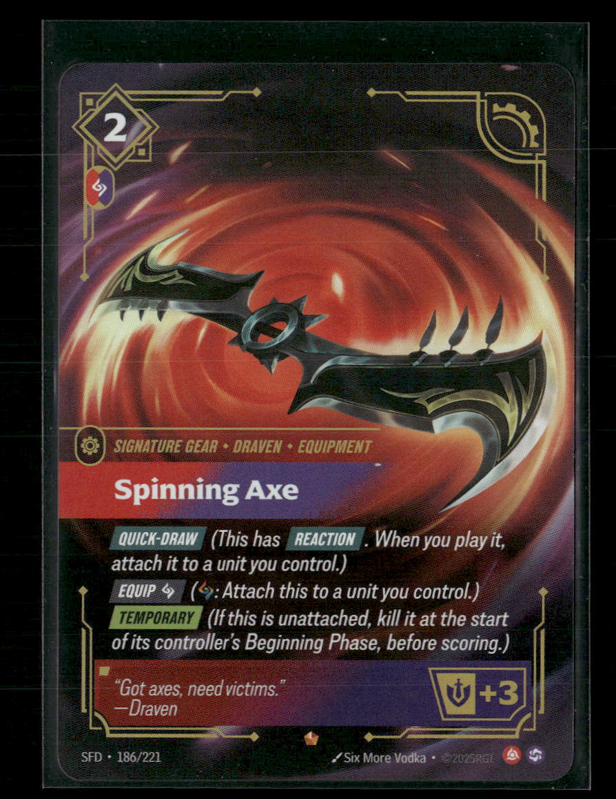 Spinning Axe #186/221 Rare - Riftbound