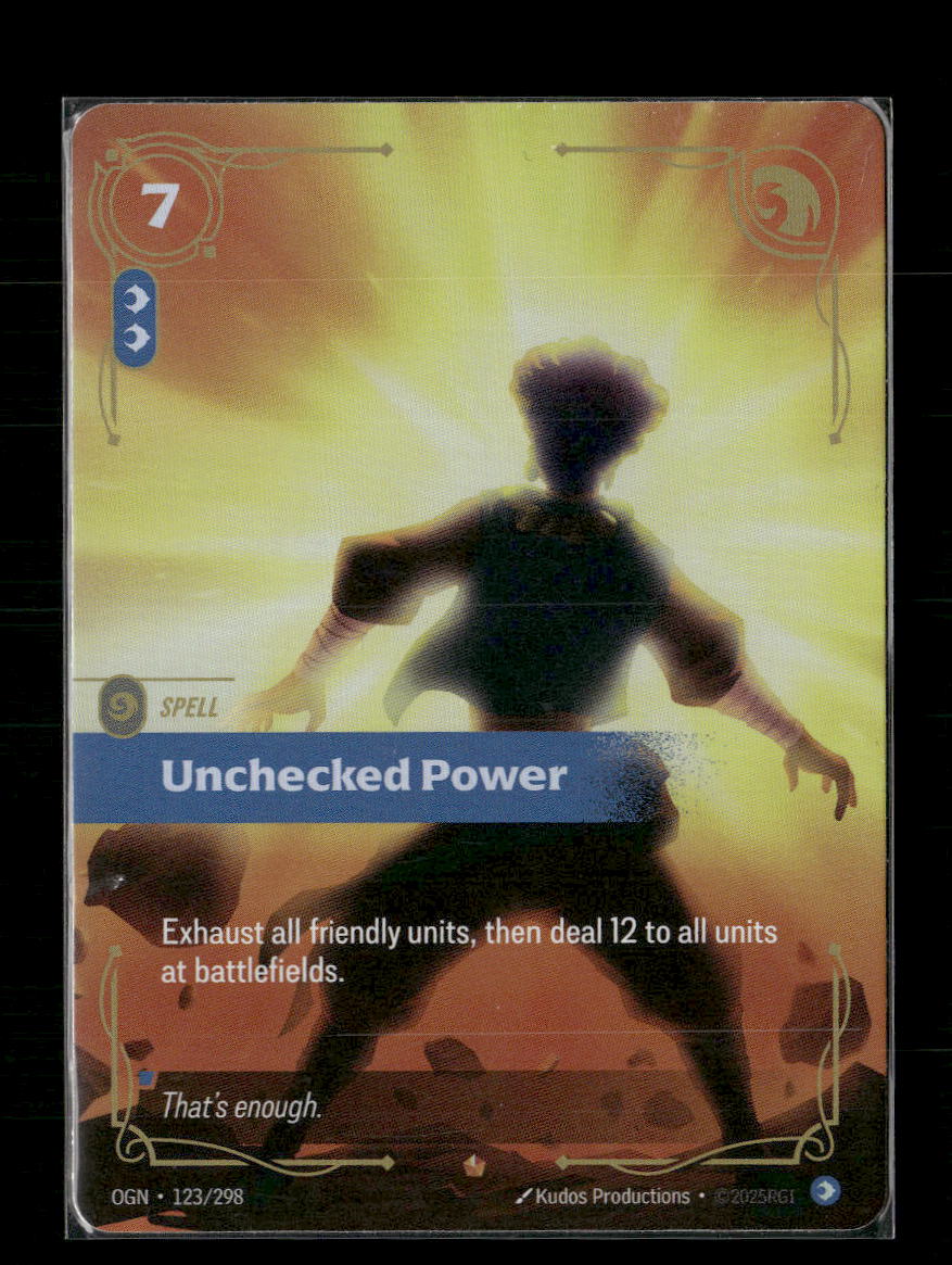 Unchecked Power #123/298 Rare - Riftbound Origins