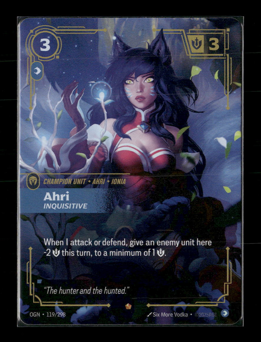 Ahri - Inquisitive #119/298 Rare - Riftbound Origins