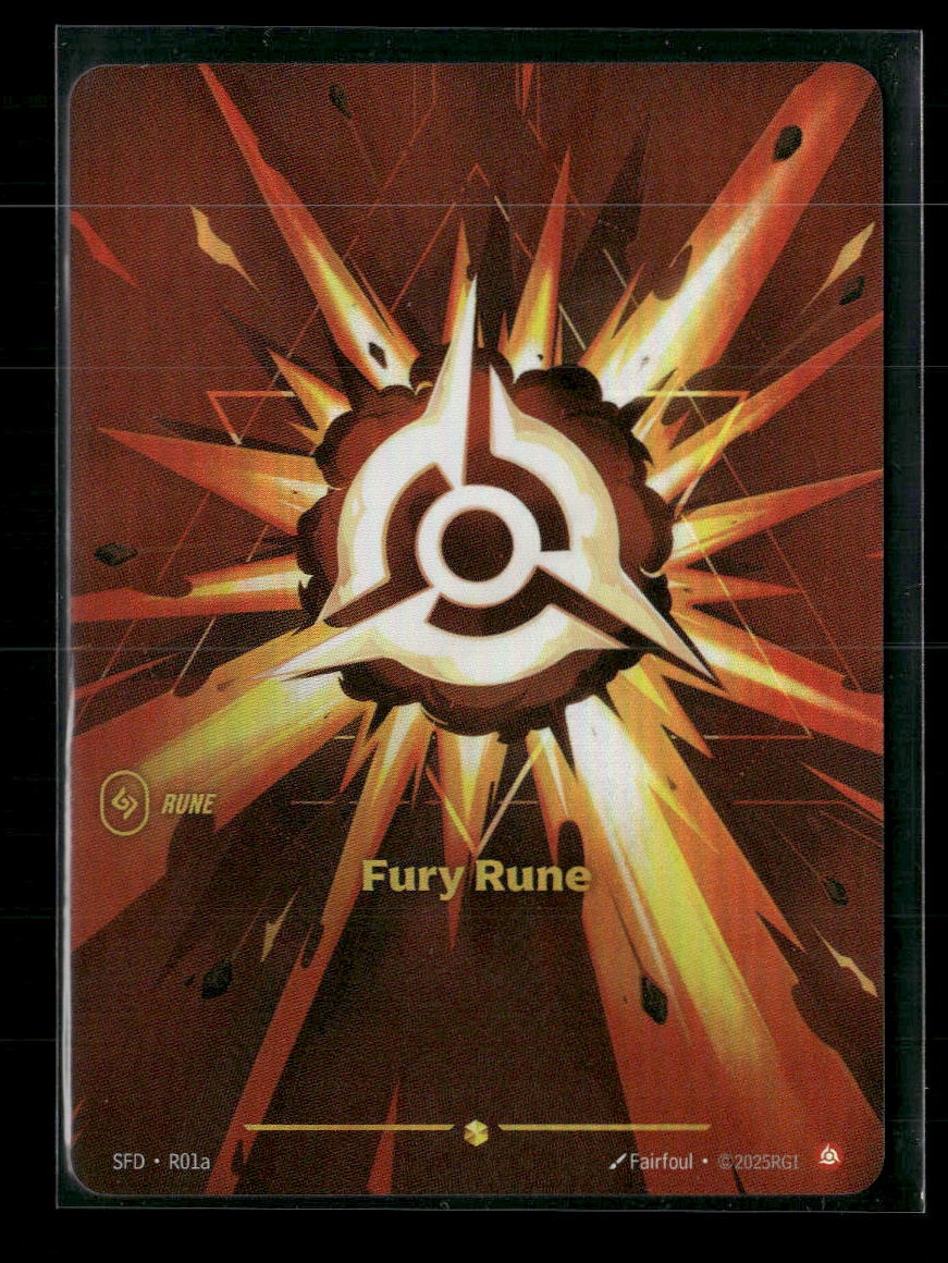 Fury Rune #R01a Foil Rare - Riftbound Spiritforged