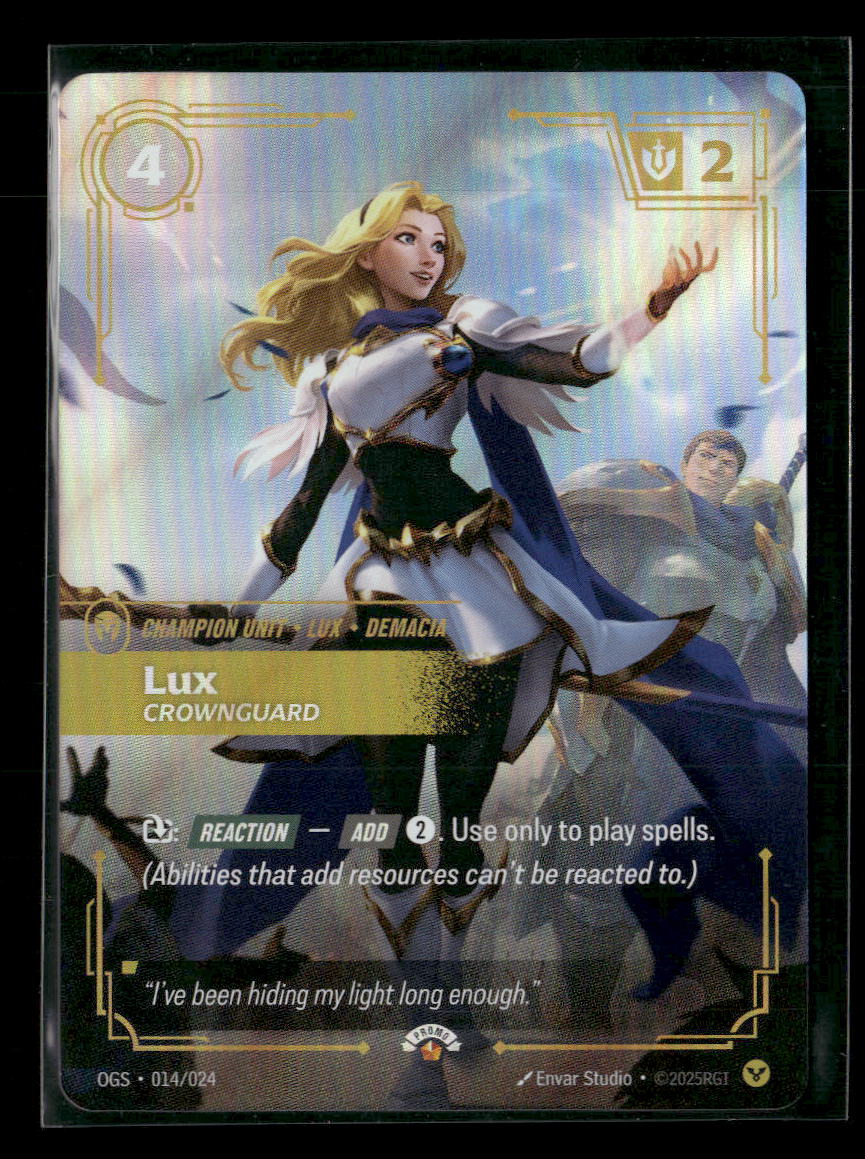 Lux - Crownguard #014/024 Foil - Riftbound Organized Play Promotional Cards
