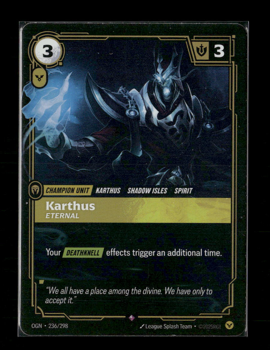 Karthus, Eternal #236/298 Holofoil Rare - Riftbound Origins