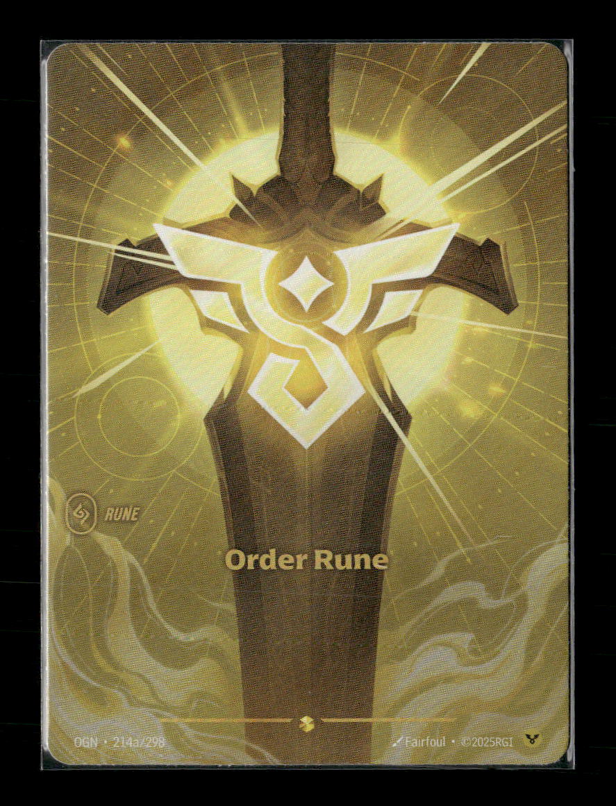 Order Rune #214a/298 Holofoil Showcase - Riftbound Origins