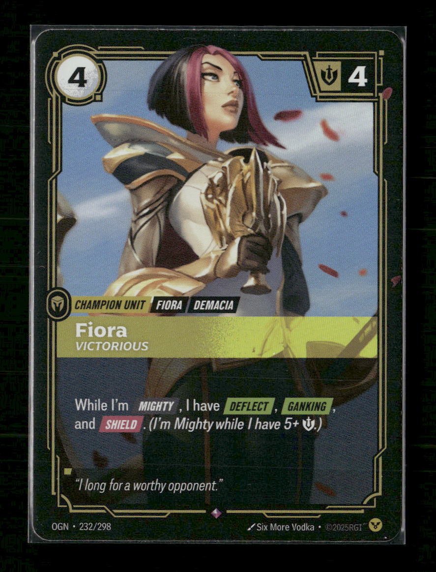 Fiora, Victorious #232/298 Holofoil Rare - Riftbound Origins