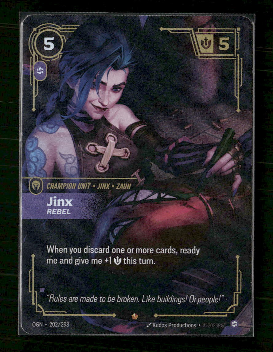 Jinx, Rebel #202/298 Holofoil Epic - Riftbound Origins