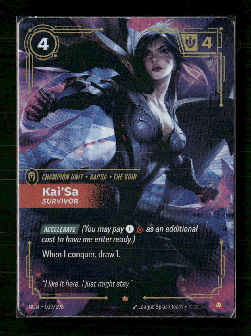 Kai'Sa, Survivor #039/298 Holofoil Epic - Riftbound Origins
