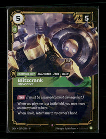 Blitzcrank - Impassive #067/298 - Riftbound Organized Play Promotional Cards