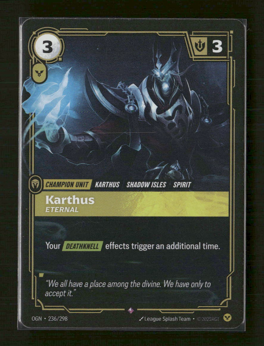 Karthus, Eternal #236/298 Holofoil Rare - Riftbound Origins
