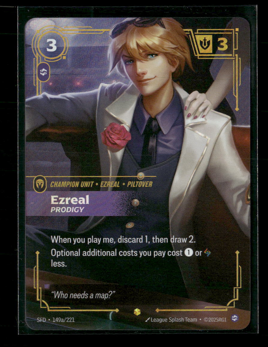 Ezreal, Prodigy #149a/221 Holofoil Showcase - Riftbound Spiritforged