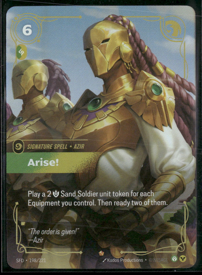 Arise! #198/221 Rare - Riftbound Spiritforged