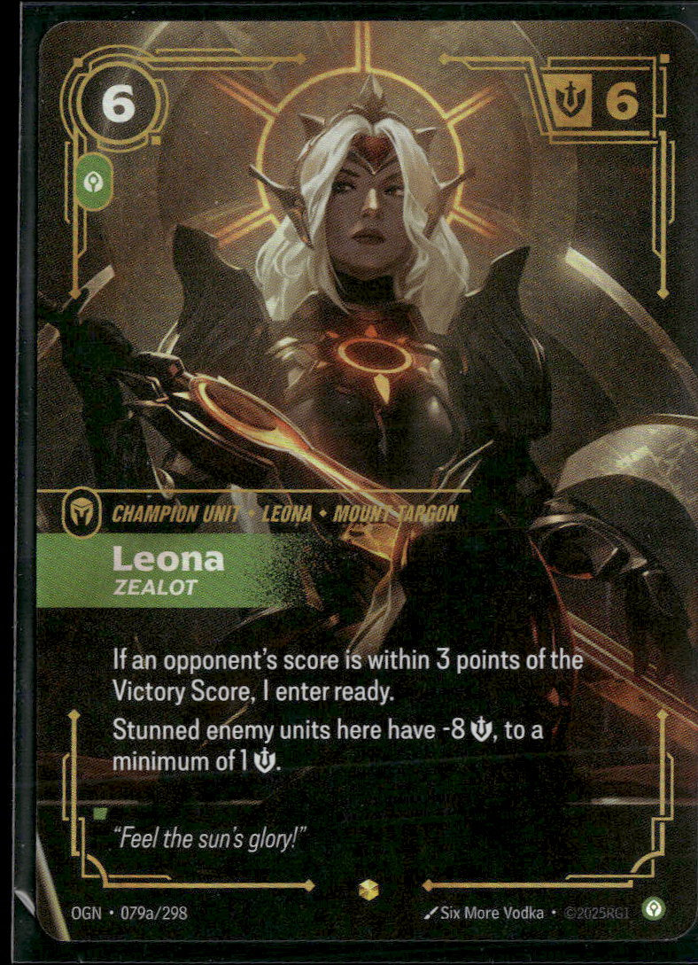 Leona - Zealot #079a/298 Rare - Riftbound Origins