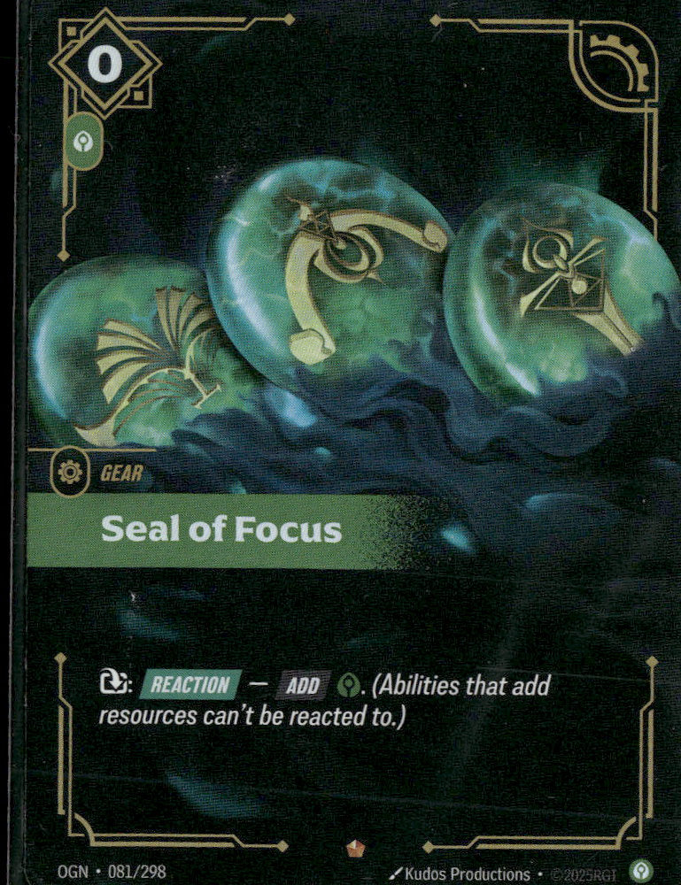 Seal of Focus #081/298 - Riftbound Origins