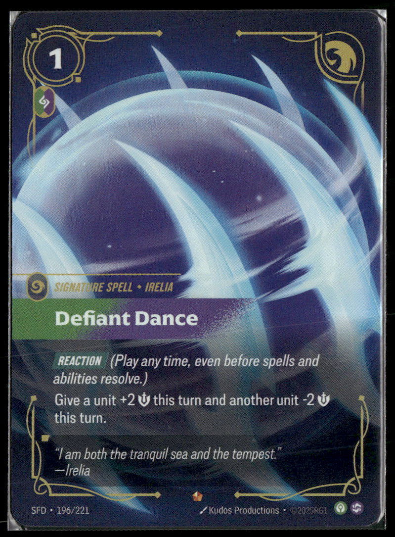 Defiant Dance #196/221 Rare - Riftbound Spiritforged