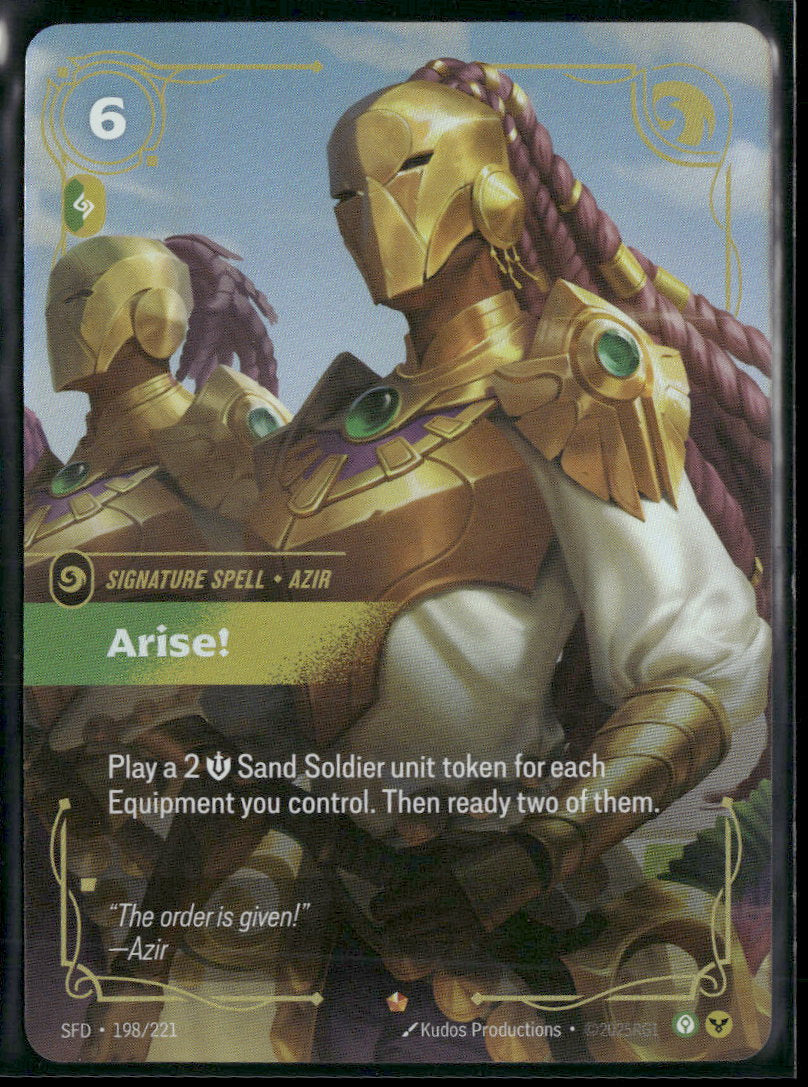 Arise! #198/221 Rare - Riftbound Spiritforged