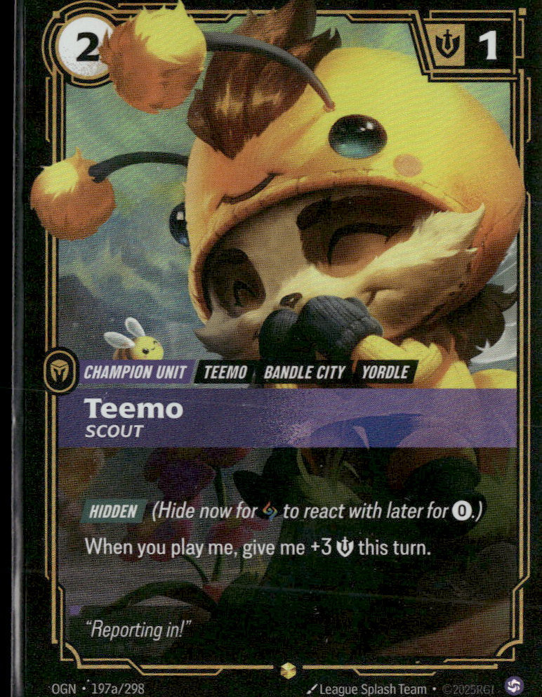 Teemo - Scout (Alternate Art) #197a/298 Showcase - Riftbound Origins