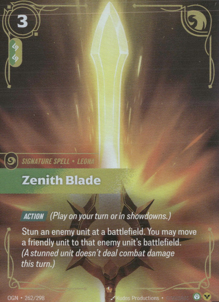 Zenith Blade #262/298 Rare - Riftbound Origins
