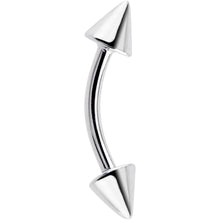 Solid 14k White GOLD CONE Eyebrow Ring 16G 5/16 3mm