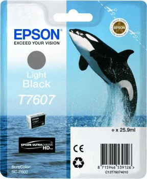 New, Pre-Owned - Epson Whale T7607 Light Black Ink Cartridge